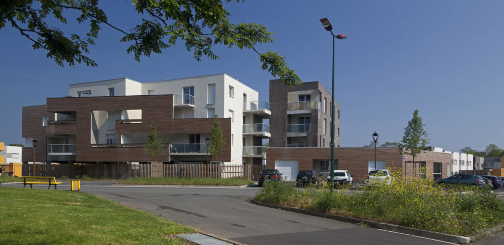 Logements sociaux  quartier de la grande residence cabinet trace Architecture